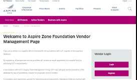 
							         Vendor Management - Aspire Zone								  
							    