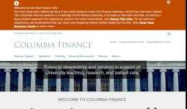 
							         Vendor Management | Columbia University Finance Gateway								  
							    