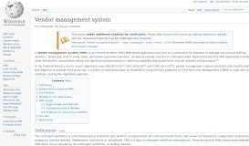 
							         Vendor management system - Wikipedia								  
							    