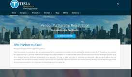 
							         Vendor Partnership Registration - Welcome to Tesla InfoTech								  
							    