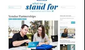 
							         Vendor Partnerships | What We Stand For - The Container Store								  
							    