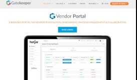 
							         Vendor Portal - Manage Your Vendor Relationships - Gatekeeper								  
							    
