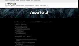 
							         Vendor Portal - Netscout								  
							    