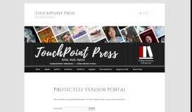 
							         Vendor Portal | TouchPoint Press								  
							    