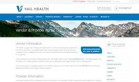 
							         Vendor Portal - Vail Health								  
							    