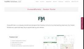 
							         Vendor Portals - FwdMbl Solutions, LLC								  
							    