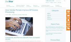 
							         Vendor Portals Improve AP Invoice Processing | DocStar								  
							    