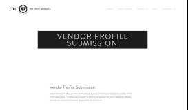 
							         Vendor Profile Submission — CTG								  
							    
