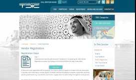 
							         Vendor Registration - Contact Us - TDIC								  
							    