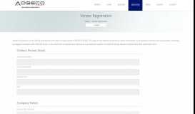 
							         Vendor Registration For Adgeco Group UAE								  
							    