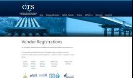
							         Vendor Registrations | CTS Online								  
							    