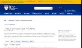 
							         Vendor resources for Providers | UPenn ISC								  
							    