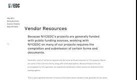 
							         Vendor Resources | NYCEDC								  
							    