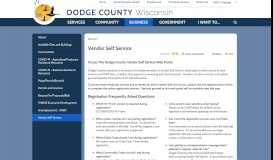 
							         Vendor Self Service | Dodge County, WI								  
							    
