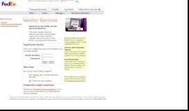
							         Vendor Services - FedEx								  
							    