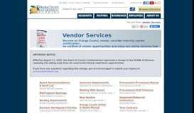 
							         Vendor Services - Orange County Government								  
							    