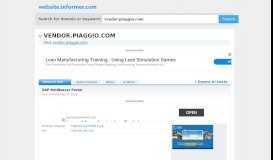 
							         vendor.piaggio.com at WI. Loading Portal... - Website Informer								  
							    