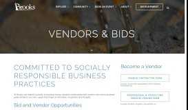 
							         Vendors & Bids - Brooks								  
							    