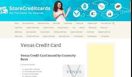 
							         Venus Credit Card issued by Comenity Bank. Login and ...								  
							    