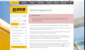 
							         Verbindungsauskunft - DVB | Dresdner Verkehrsbetriebe AG								  
							    