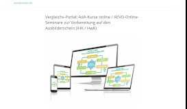 
							         Vergleichs-Portal: AEVO-OnlineKurse / AdA-OnlineSeminare								  
							    
