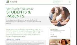
							         Verification Gateway for Students - Inceptia								  
							    