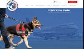 
							         Verification Portal - United Service Dog								  
							    