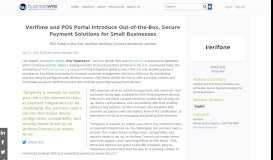 
							         Verifone and POS Portal Introduce Out-of-the-Box ... - Business Wire								  
							    