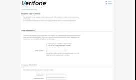 
							         Verifone Customer Portal - Register new terminal								  
							    