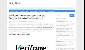 
							         Verifone Taxi Driver Login – Forgot Password at www ...								  
							    