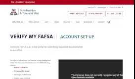 
							         Verify My FAFSA | UA Office of Scholarships and Financial Aid								  
							    