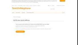 
							         Verify your email address | Smith+Nephew - Corporate								  
							    