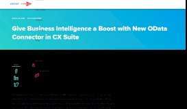 
							         Verint ForeSee » Give Business Intelligence a Boost with New OData ...								  
							    