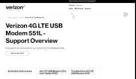 
							         Verizon 4G LTE USB Modem 551L - Support ... - Verizon Wireless								  
							    