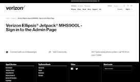 
							         Verizon Ellipsis Jetpack MHS900L - Sign in to the Admin Page ...								  
							    