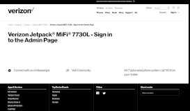 
							         Verizon Jetpack MiFi 7730L - Sign in to the Admin Page ...								  
							    