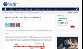 
							         Verizon Launches New Small Business Center - Small Business Trends								  
							    