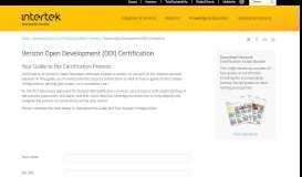 
							         Verizon Open Development (ODI) Certification - Intertek								  
							    