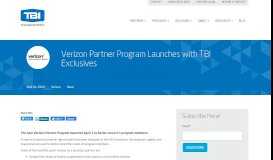 
							         Verizon Partner Program Launches with TBI Exclusives - TBI Blog								  
							    