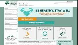
							         Vermont Health Connect: Home | Help Center								  
							    
