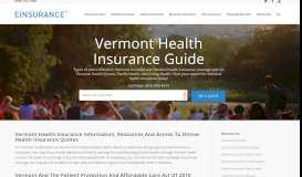 
							         Vermont Health Insurance Laws, Plans and Regulations | EINSURANCE								  
							    
