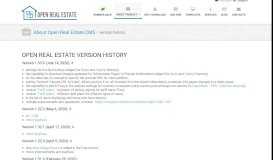
							         Version history - Open Real Estate								  
							    
