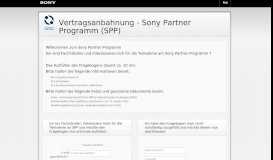 
							         Vertragsanbahnung - Sony Partner Programm (SPP)								  
							    