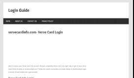 
							         vervecardinfo.com- Verve Card Info Login - Login Guide								  
							    