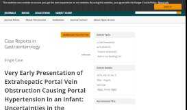 
							         Very Early Presentation of Extrahepatic Portal Vein Obstruction ...								  
							    