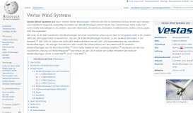 
							         Vestas Wind Systems – Wikipedia								  
							    