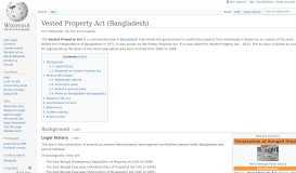 
							         Vested Property Act (Bangladesh) - Wikipedia								  
							    