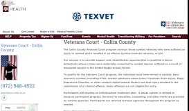 
							         Veterans Court - Collin County | TexVet								  
							    