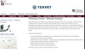 
							         Veterans Court - Denton County | TexVet								  
							    