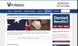 
							         Veterans FAQ & Information Portal | Vets National Advocates								  
							    